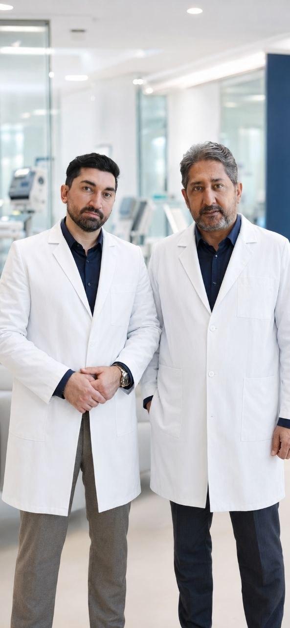 مجتبی بیگدلی شاملو و دکتر حمید کمرزرین در مرکز علمی